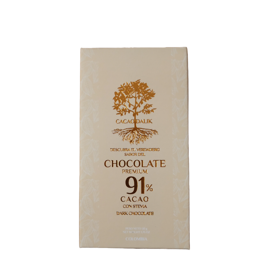 Barra de Chocolate 91% con Stevia Dalik